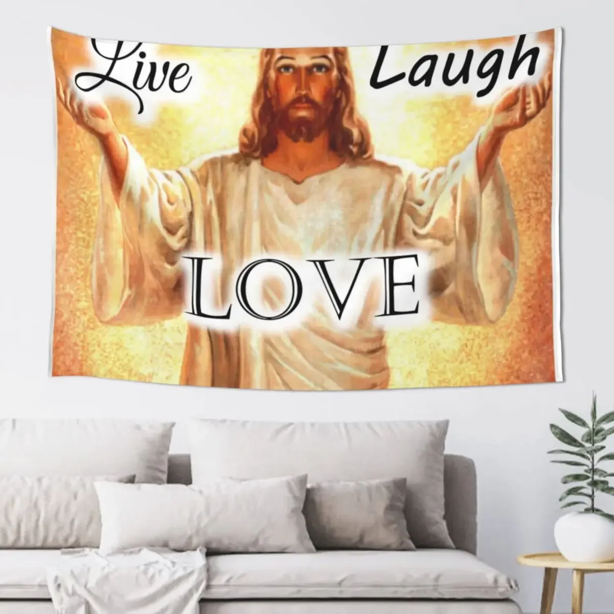 

Live Laugh Love Tapestry Outdoor Decoration For Bedroom Tapestry