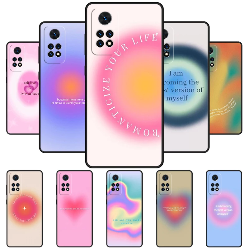 Aura Quotes Phone Case For Redmi Note 11 EPro 11S 10 10T 9S Promax 8 Pro Xiaomi Mi 10 11 12X 12S Ultra Cover