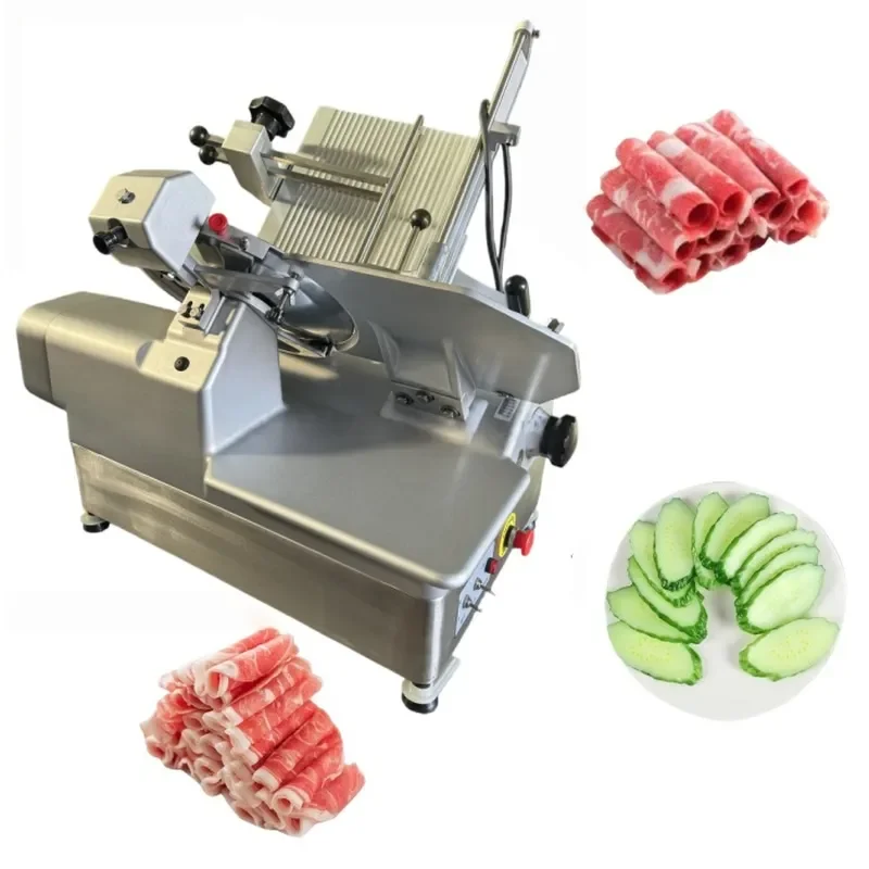 Commercial Electric Ham Cheese Bacon Sausage Cutter Beef Slicer Automatic Stainless Steel Meat Slicing Machine for Deli