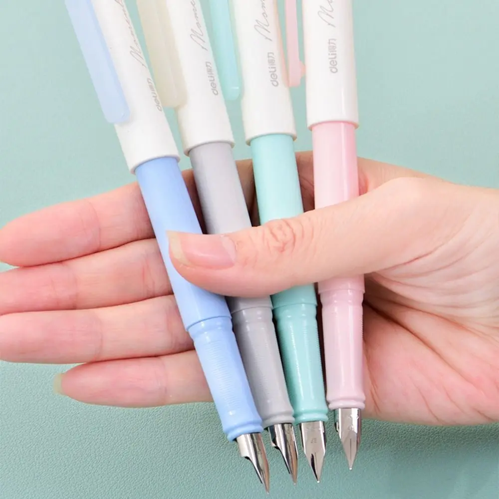 4 Color Smoothly Writing Boxed Fountain Pen Set Replaceable Ink EF Pen Head Calligraphy Pen Set 0.3-0.45mm Writing Pen Office