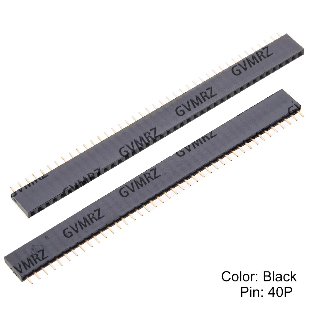 10PCS Yellow Blue Green 40Pin 2.54mm Single Double Row Straight Male Female Pin Header Connector Strip For PBC Ard Black White