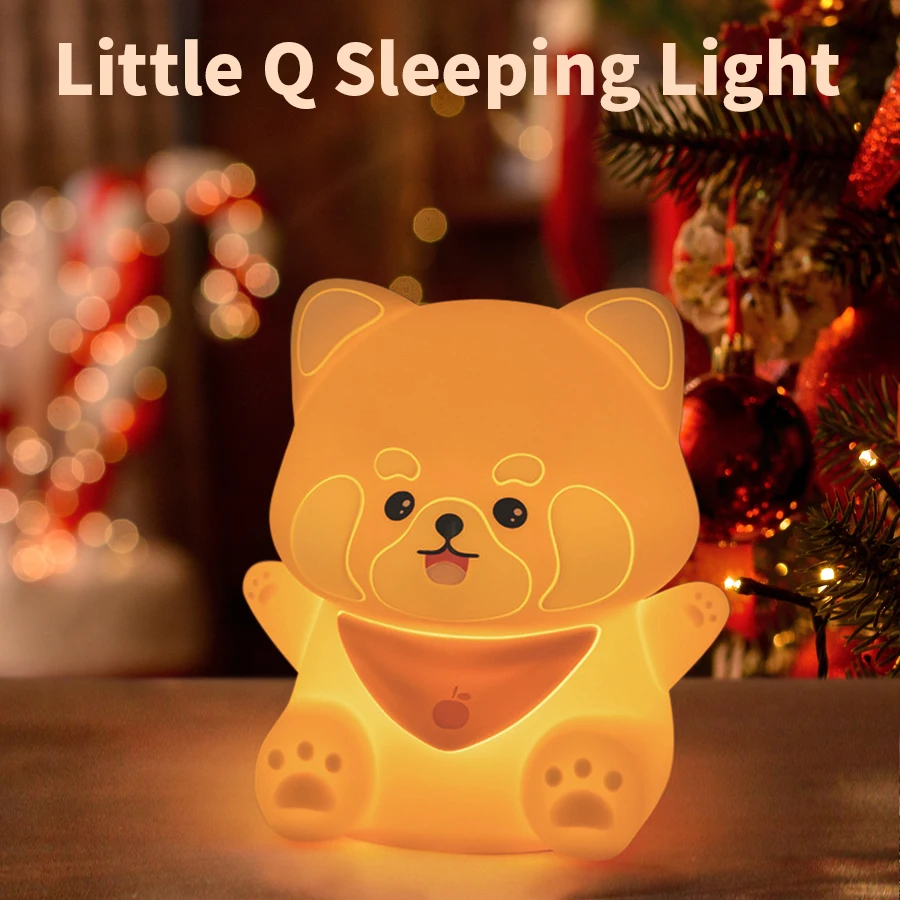 

Cute Animal Night Lights USB Rechargeable Silicone Patting Lamp 2 Level Dimmable Children Birthday Gift Bedroom Decor Light