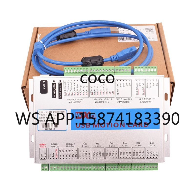 Tarjeta XHC Mach3 6 Ejes USB Control de Movimiento, Alta Compatibilidad para Tornos y Grabadores CNC
