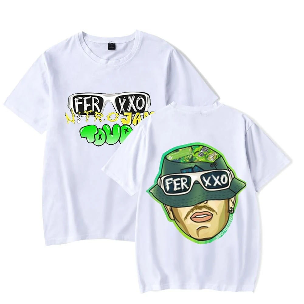 Ferxxo Rapper Feid Nitro JAM Tour T-shirt Merch Unisex Fashion Casual Cotton Short Sleeved 2026 Summer Streetwear Fan Gift
