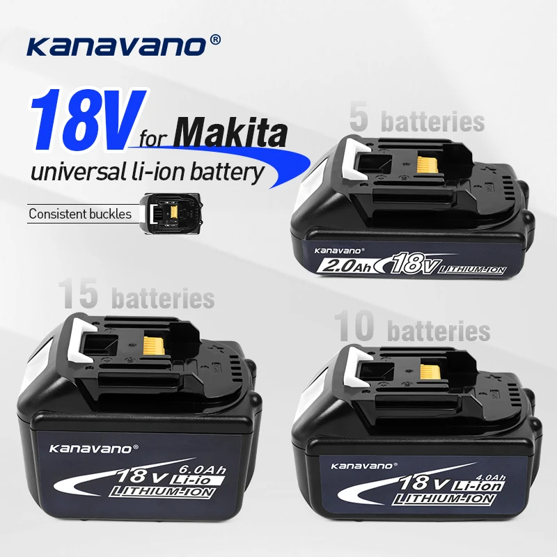 18V Rechargeable Battery 2Ah/4Ah/6Ah Lithium Ion Replacement Power Tools Batteries For Makita BL1815 BL1830 BL1845