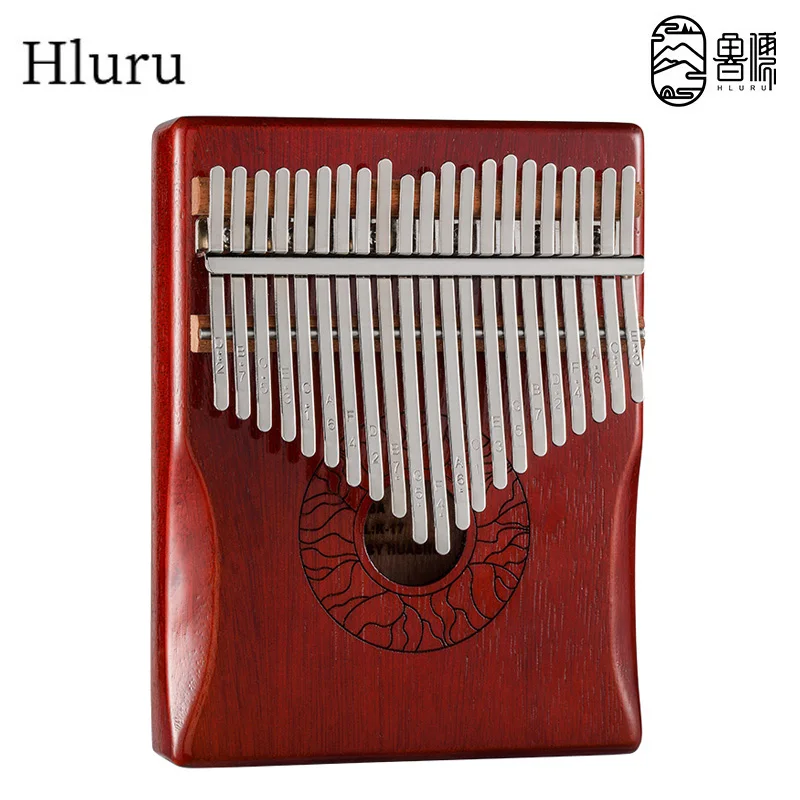 HLURU 17 21 Keys Kalimba Professional Finger Piano Full Solid Wood Veneer Mahogany Kalimba Thumb Piano Beginners Instrument