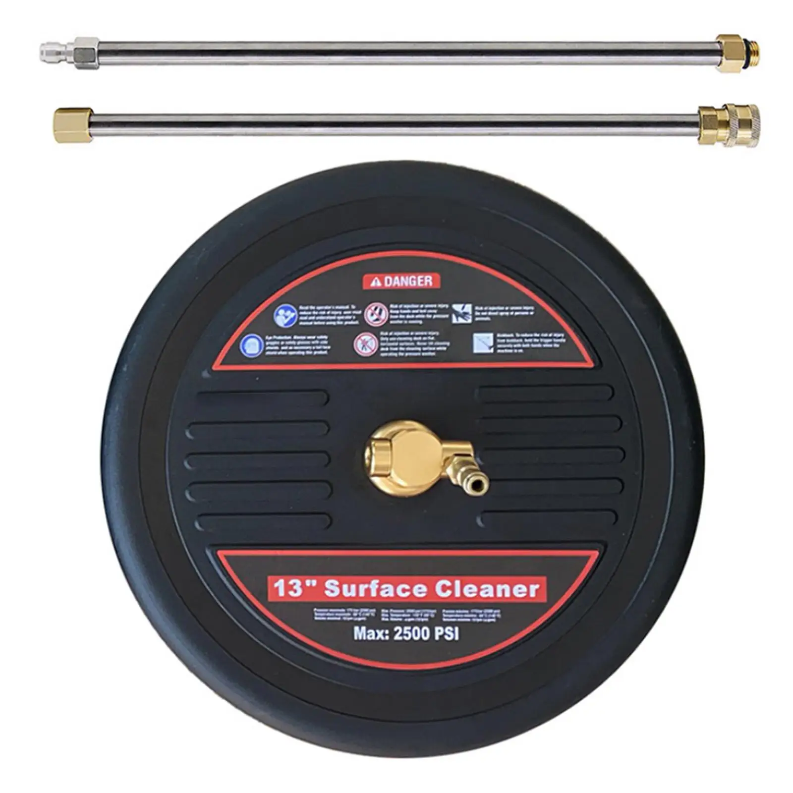 13inch Pressure Washer Surface Cleaner with Extension Wand 2500PSI Nozzle Rotary