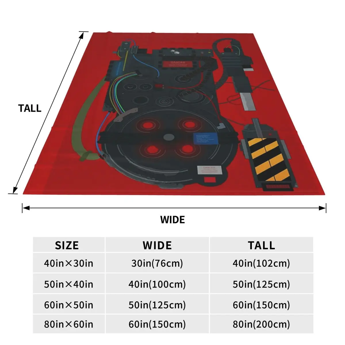 Ghostbusters Proton Pack Blanket Soft Warm Flannel Throw Blanket Bedspread for Bed Travel Home Couch