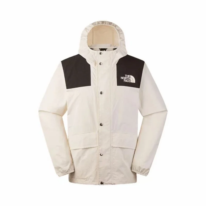 THE NORTH FACE Mountain Outdoor Running City Color-blocking Windproof Water-repellent Workwear Hooded Jacket Men Beige