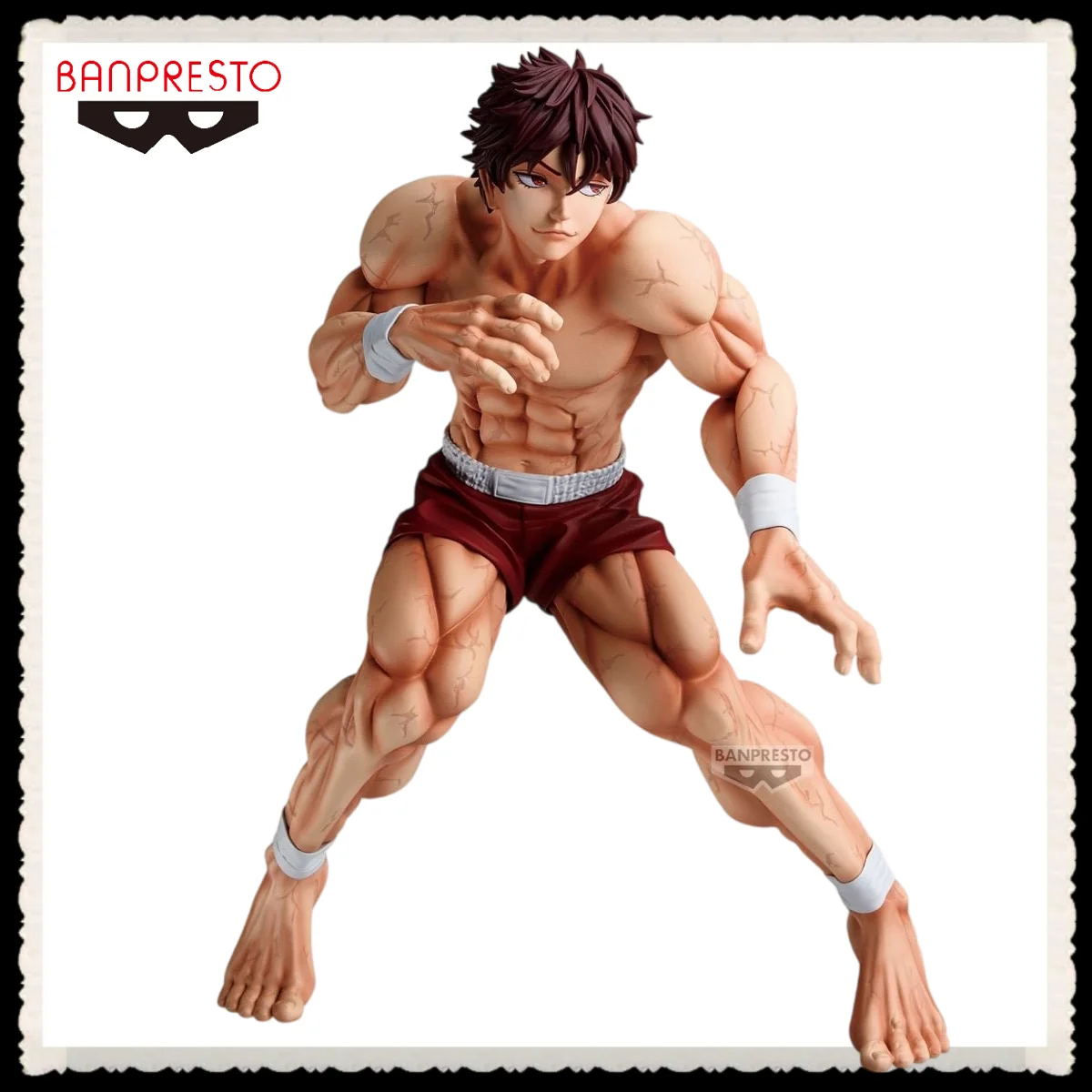 In Stock 100% Original Banpresto Grandista Hanma Baki Anime Figure Baki Fighting Pose Muscle Model Collectible Desktop Ornament