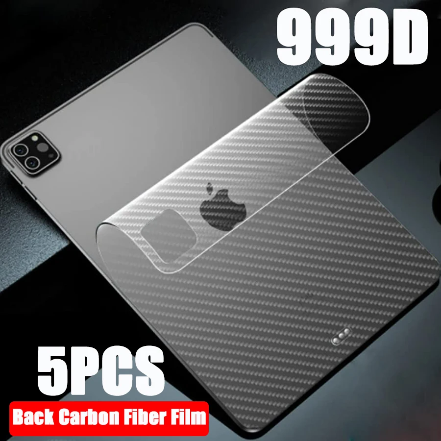 

5PCS Back Carbon Fiber Film For iPad 9 2021 10.2 7TH 8TH 9TH generation Pro 11 12.9 Screen Protector Air 4 3 2 10.5 Mini 6 5