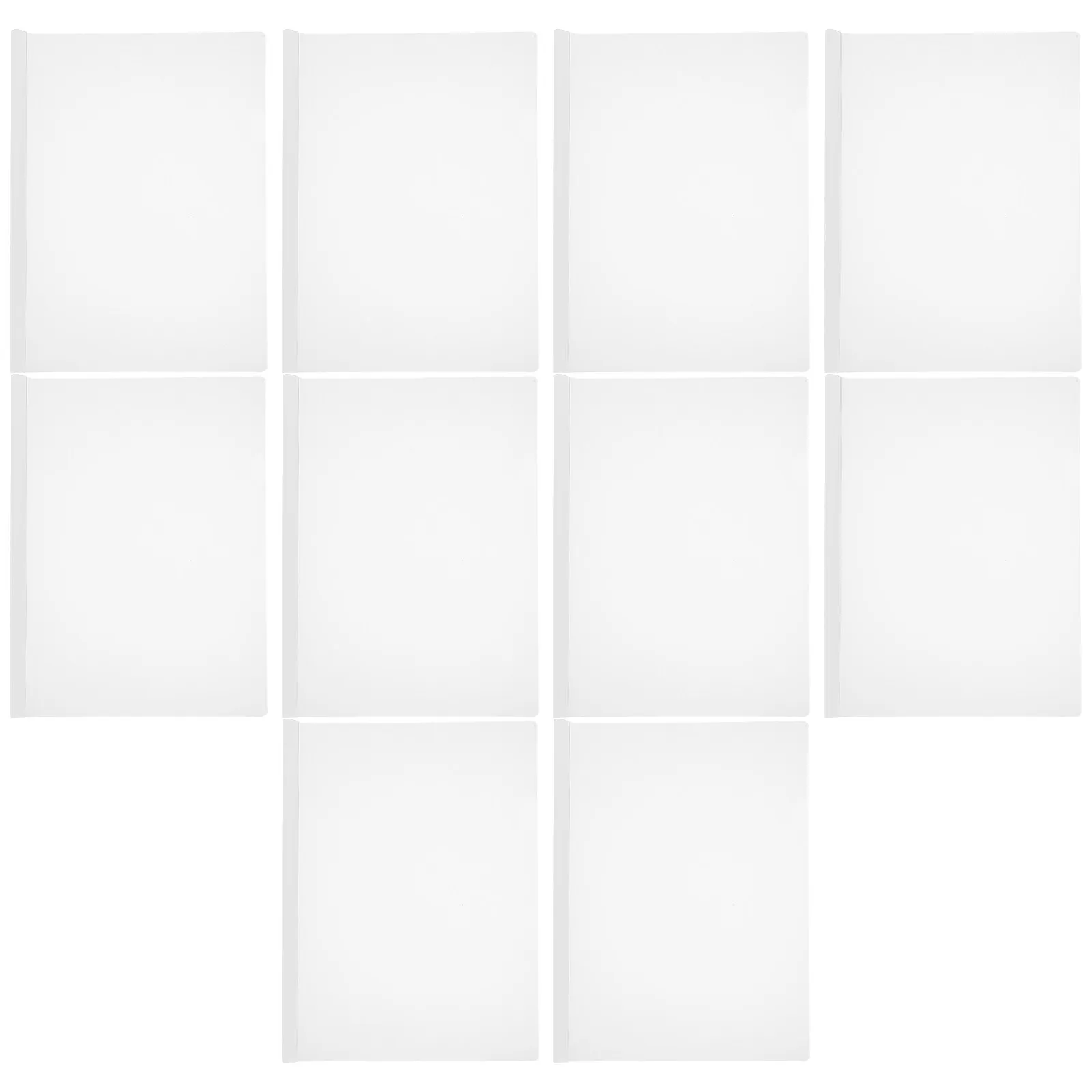 

10Pcs Transparent Sliding Bar File Folders Report Covers Clear Document Holders A4 Paper Organizer Lever Clips Resume