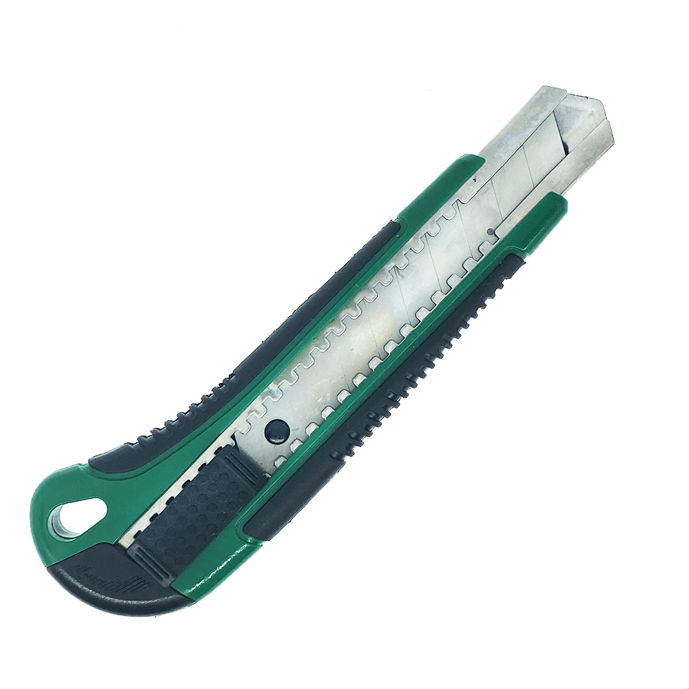 

Green Utility Knife Box Cutter with Retractable Blade, Multi-Purpose Compact Knife 18mm Blades Paper Cutting Tool Pocket Knives