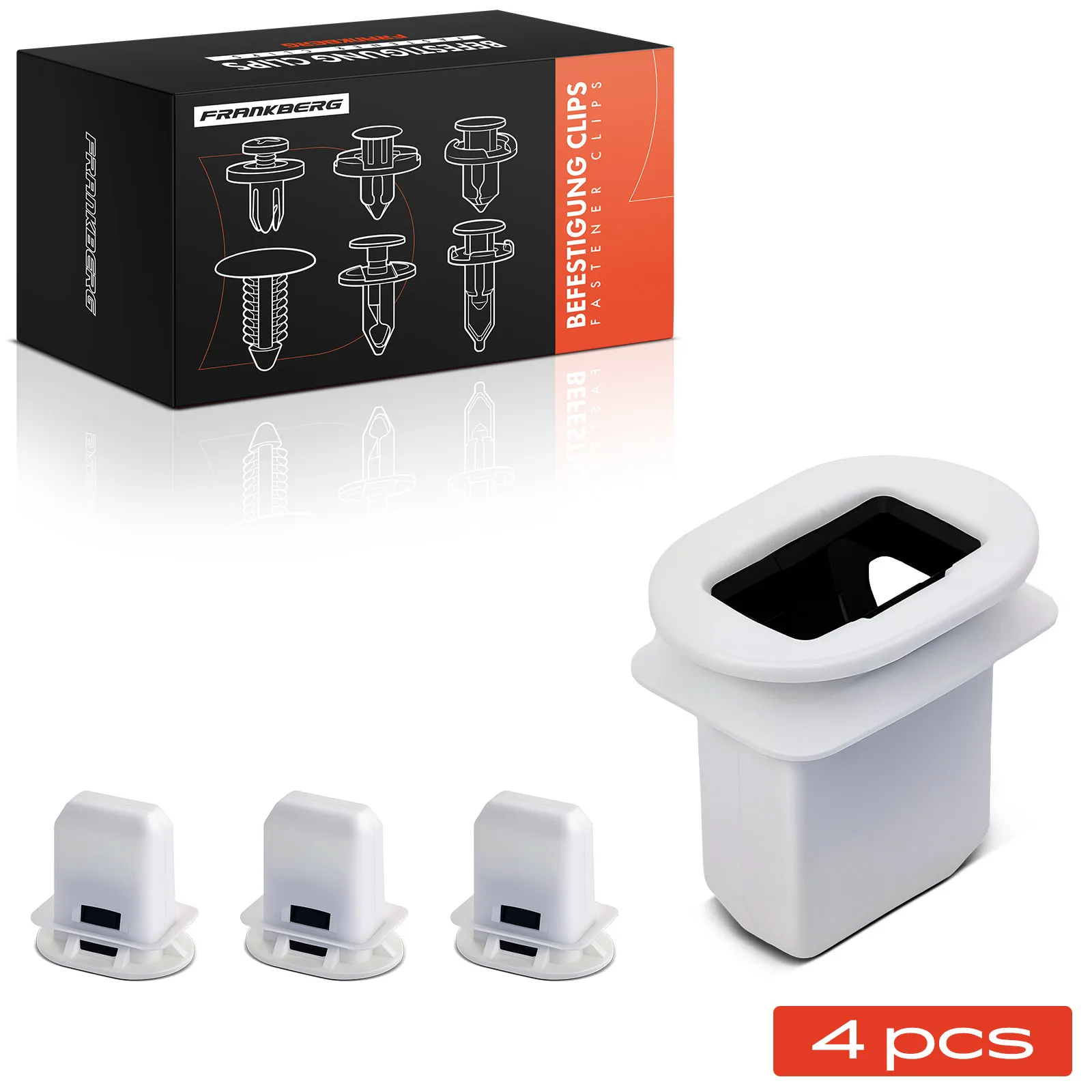 Frankberg 4x bevestigingsclips achterbank voor VW ID.3 ID.4 UP! 121 122 123 BL1 BL2 BL3 Audi A4 A5 A6 22094 4L0886373