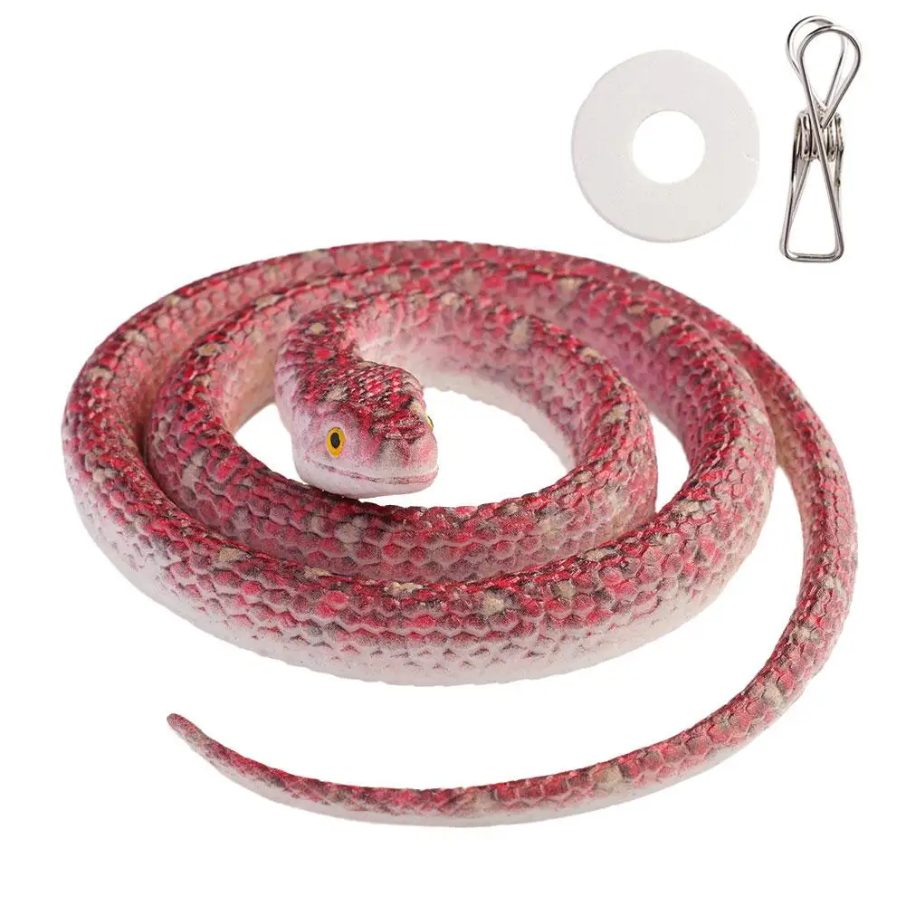 70cm Fake Large Rubber Snake With Line Simulation Prank Toy Realistic Lifelike Scare Prank Gag Gift Joke Toys For Kids O9V4