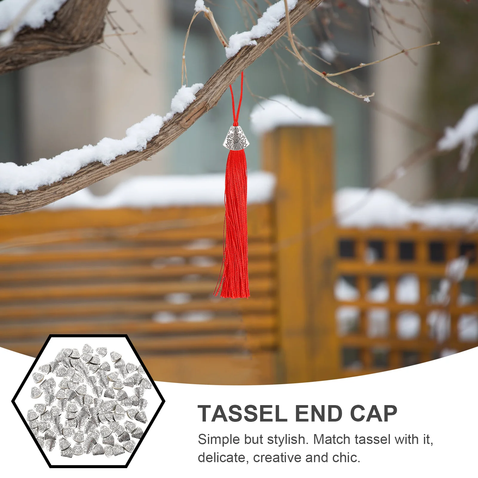 

1Set High Quality Tassel End Caps Creative Chic Jewelry Making Supplies for Key Ornaments DIY Projects Tassel End Cap