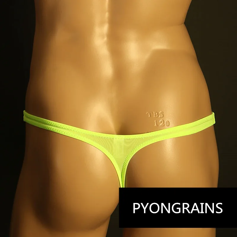 New hole thin nylon solid color low waist thong sexy sexy men\'s underwear men\'s sexy underwear  jockstrap men Antibacterial