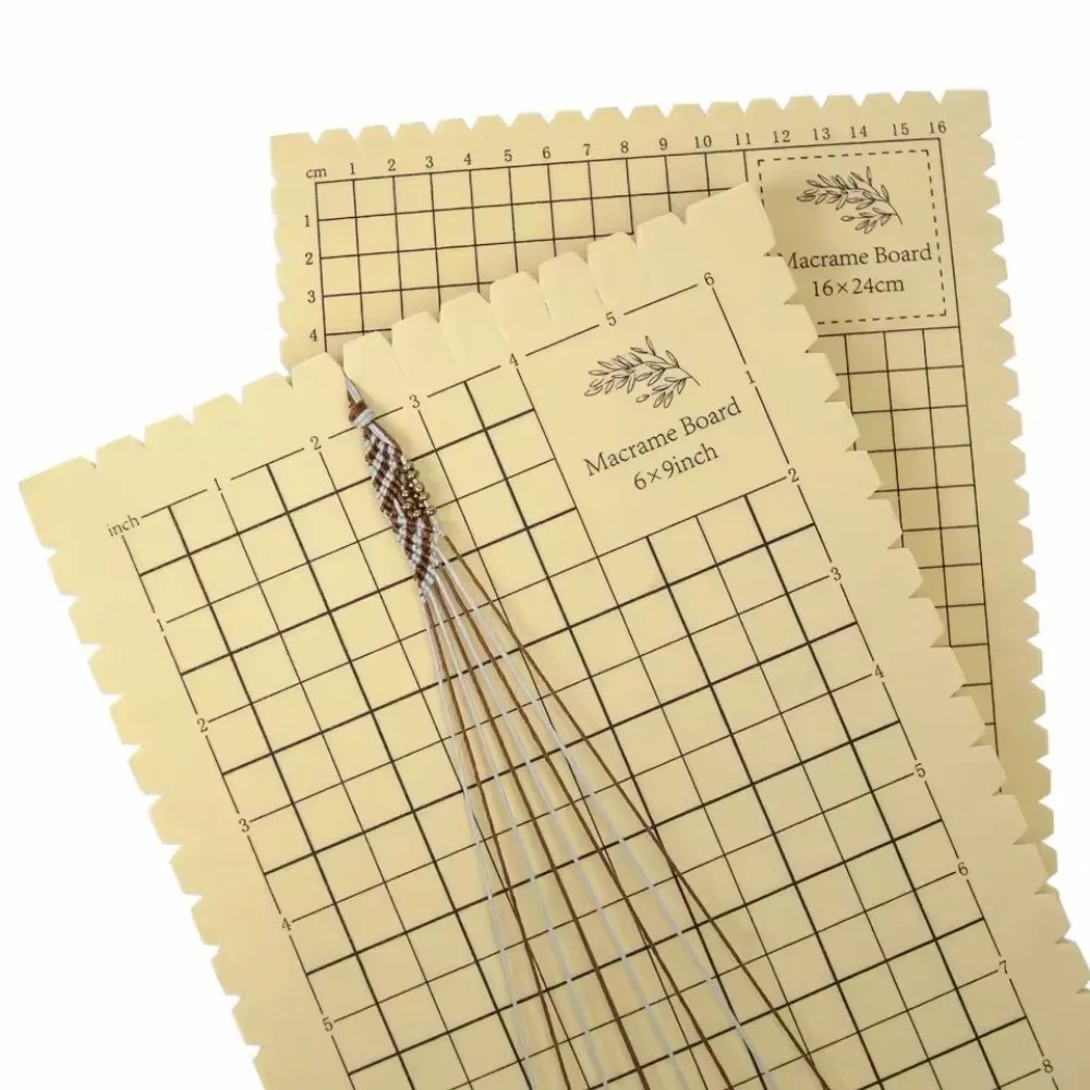 DIY Craft Thick Foam Macrame Board and Pins Kit 6x9in Portable Grid Board Lightweight 16x24cm Knotting Board DIY Craft