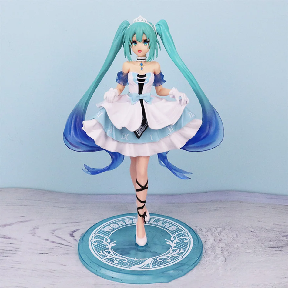Neue 20cm Desktop Niedliche Hatsune Miku Kawaii-Stil Anime-Figur Spielzeug PVC-Modell Sammlerpuppe Geburtstagsgeschenk