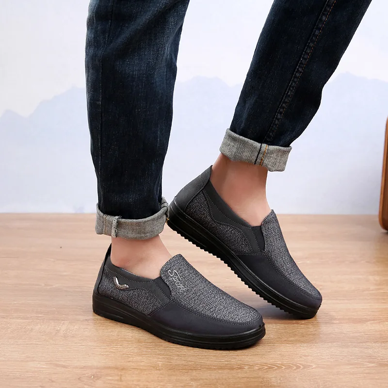 2024 Men Casual Shoes New Handmade Retro Leisure Loafers Fashion Comfortable Flat Breathable big size 4748 Mature Dad shoes