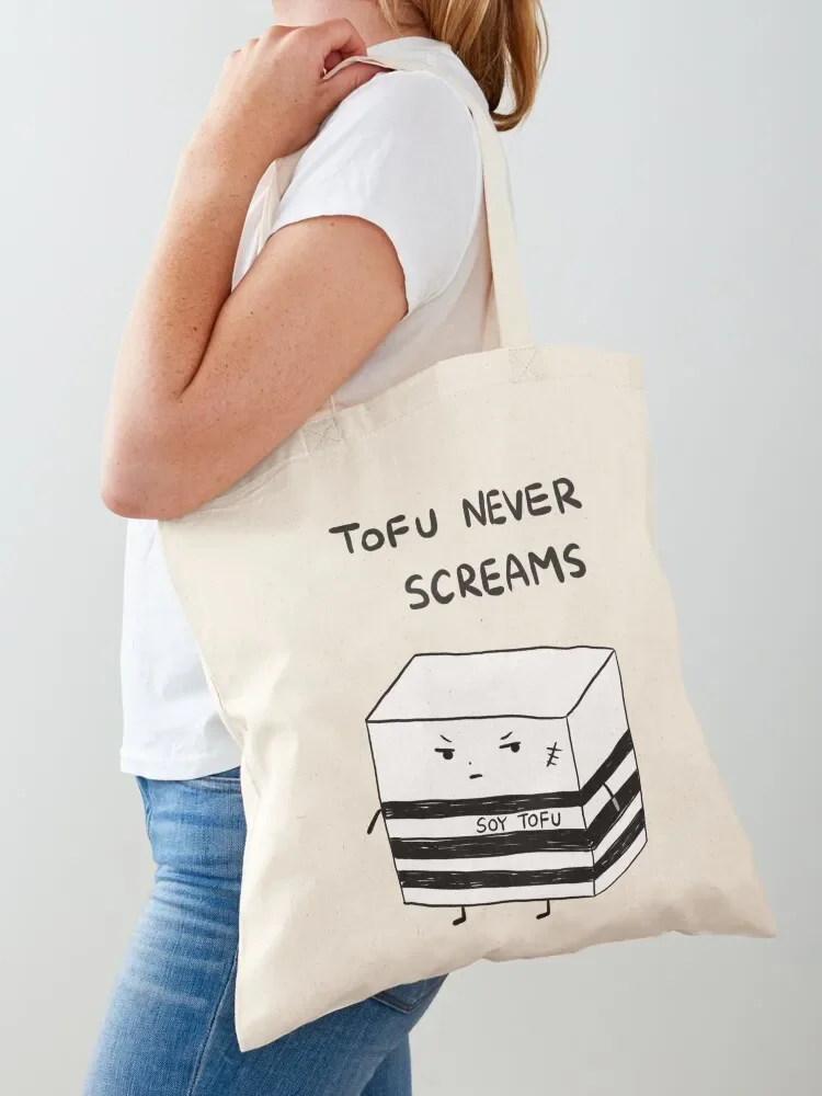 Tofu never screams Tote Bag shopper bags canvas tote bags Canvas stote bag Tote Bag