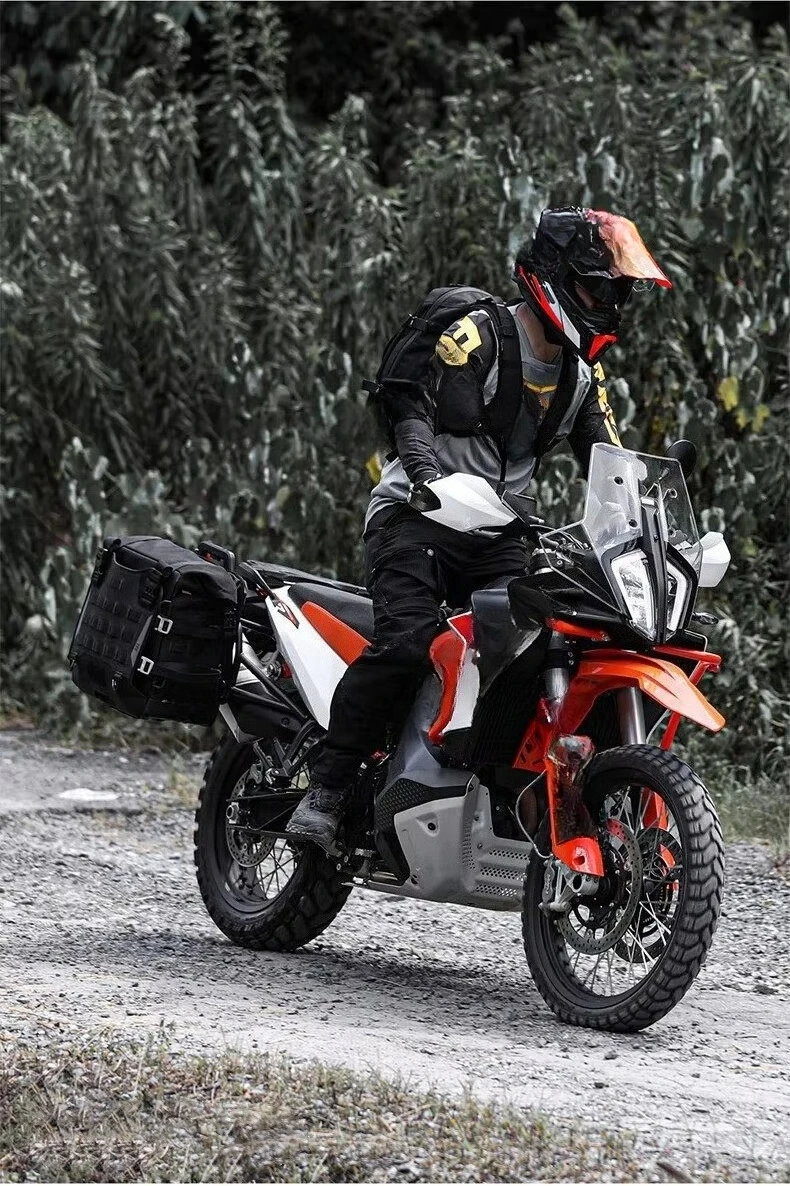 Price 35L Waterproof Motorcycle Side Pannier Bags 600D Polyester Quick-Release For ADV Rally Bikes With Side Rack