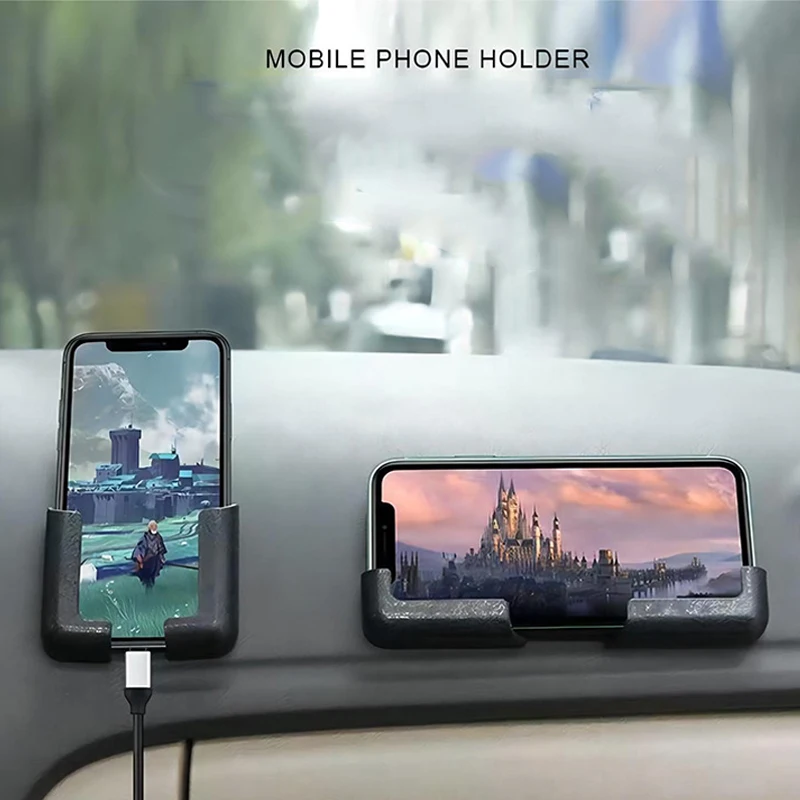 1Pair Self-Adhesive Dashboard Phone Mount Holder Car Phone Holder Universal Auto Gravity GPS Stand Rack Car Accessories