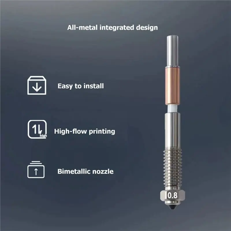 【TODAY-BUY】 Insulated Nozzles 3PCS Bimetal For QIDI Q2 Q2c 0.6/0.8Mm Quick Removal Integration For 3D Printer Parts