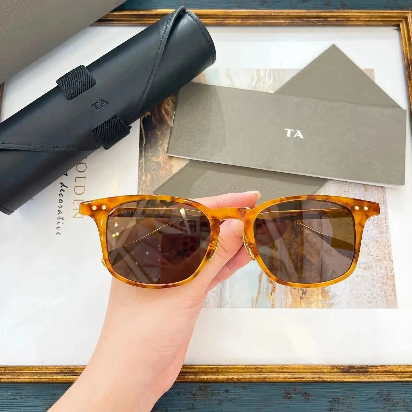 

Original For LIANGCHENDIT DT DTX149 Premium Acetate Frame Men Sunglasses UV400 Polarized Driving Anti-Glare Women Couple Eyewear