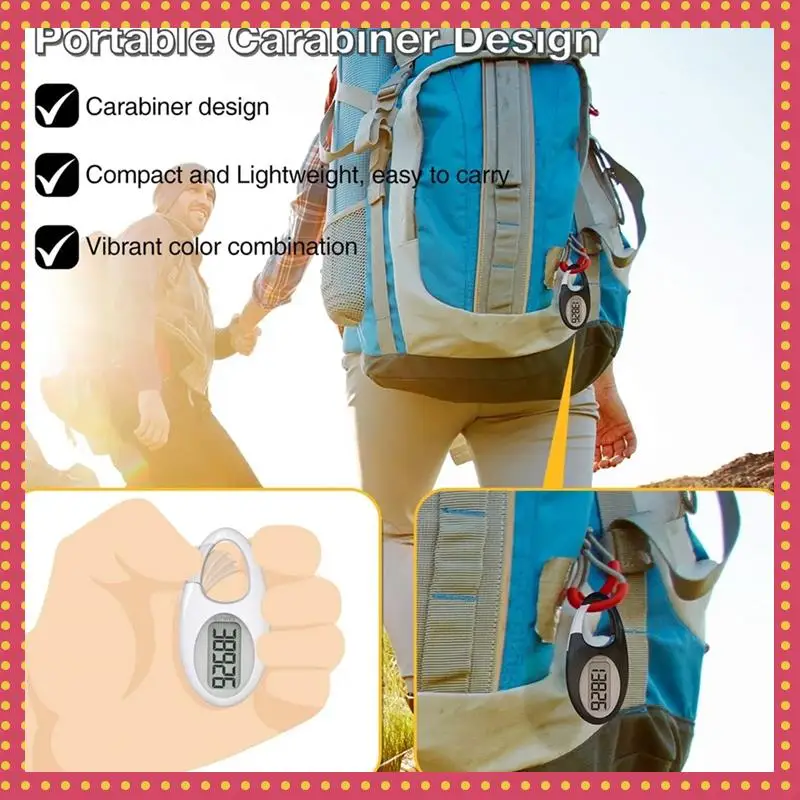 

B74A 3D Pedometer Walking Step Counter Digital Pedometer For Walking Steps And Miles Or Walking With Distance Blue