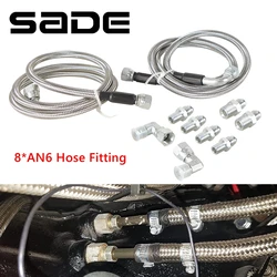 6AN Transmission Cooler Hose Braided Oil Fuel Line For Ford Chevy Buick Cadillac Cars & Trucks Replace TH350/ 700R4/ TH400