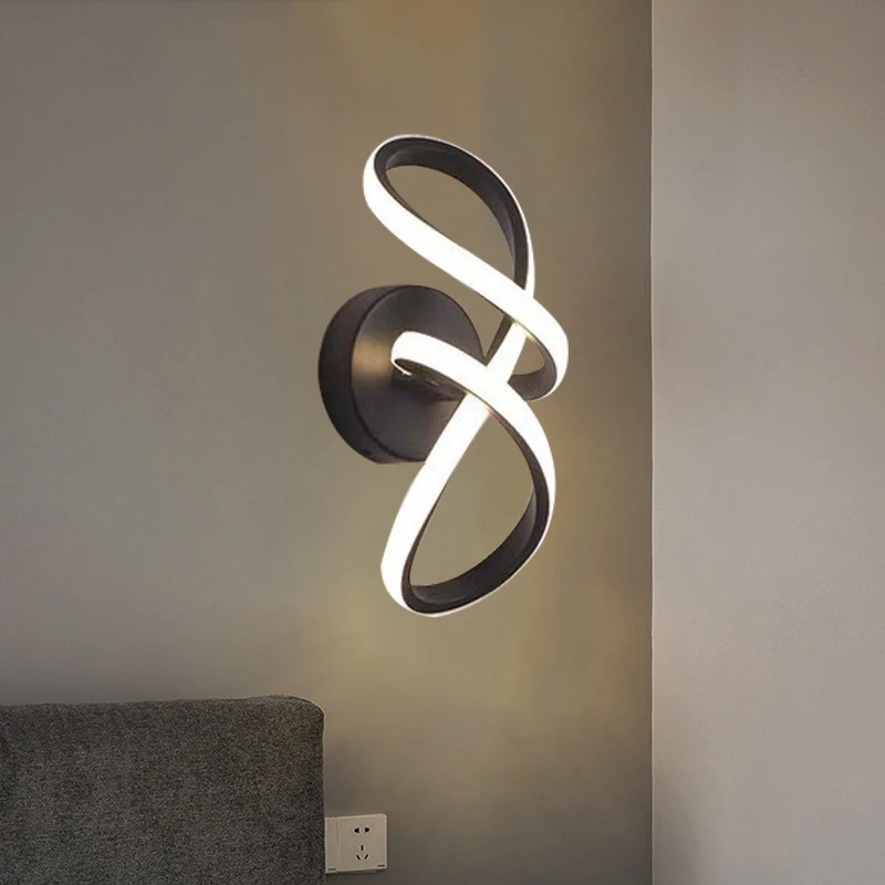 

Modern LED Wall Lamp Nordic Gold Bedroom Bedside Wall Lights With Plug Wall Sconce For Minimalist Entryway Corridor Aisle lights