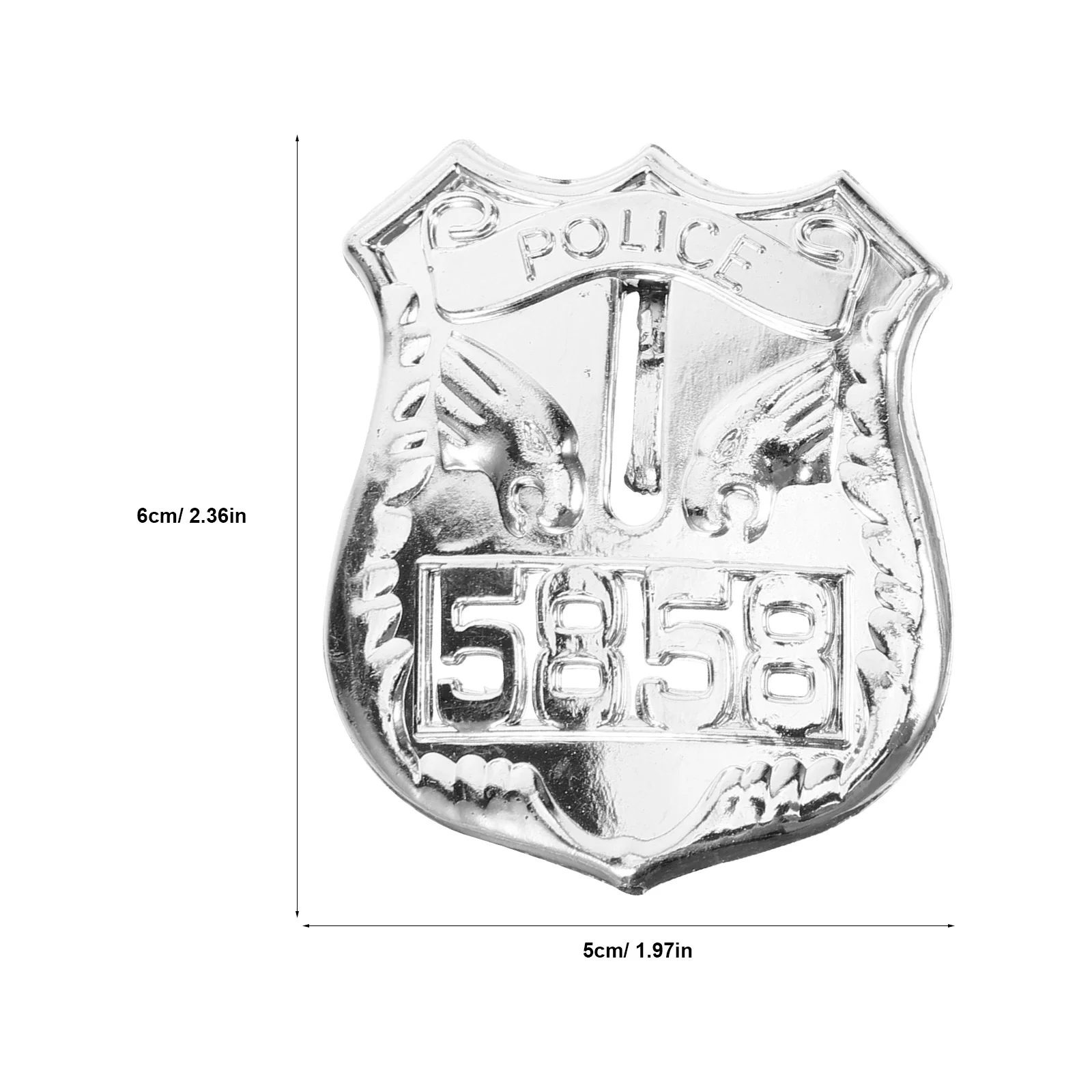 10 шт. значок отличия, полицейский портативный значок 600X500X020 см, значки для одежды, серебряная брошь, пластиковая булавка для детей
