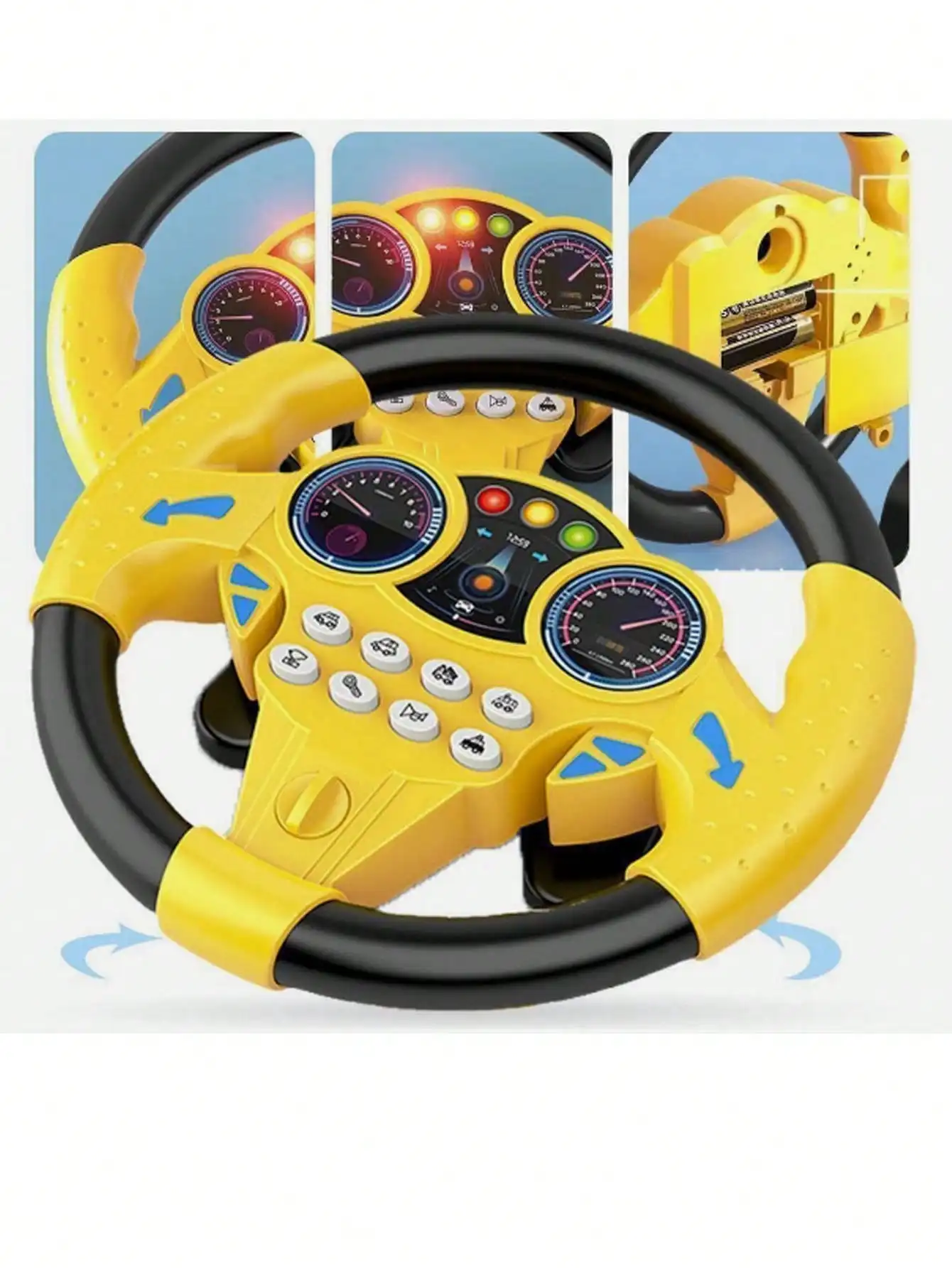 Driving Simulator Controller Portable Driving Simulator Steering Wheel Driver Toys  Puzzle Audible Toys Small Steering Wheel Toy
