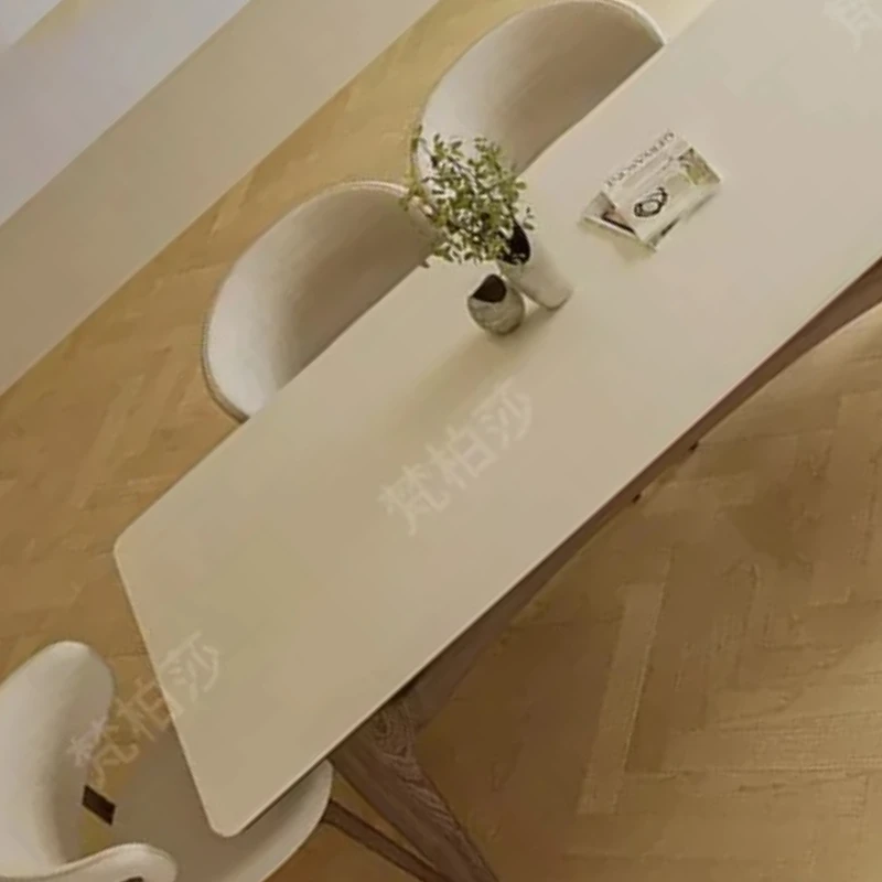 

Wooden Dining Table Modern And Minimalist Deco Rectangular Wooden Rock Board Dining Table Chair Mesas Bedroom Set Furniture