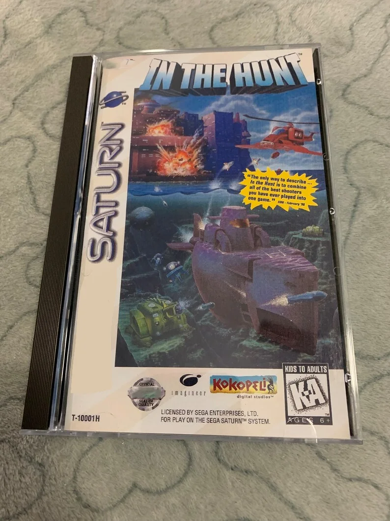 

Saturn Copy Disc Game In The Hunt With Manual Unlock SS Console Game Optical Drive Retro Video Direct Reading Game