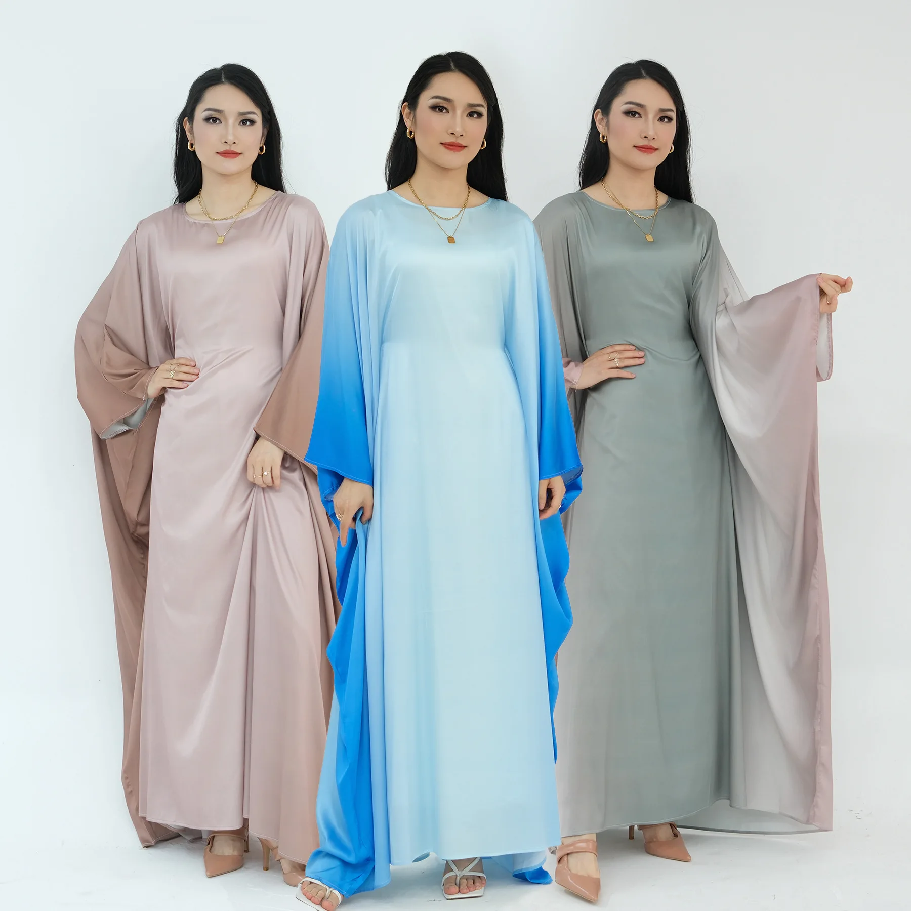 

Women Eid Abaya Dress Muslim Ramadan Kaftan Party Dresses Gradient Jalabiya Morocco Dubai Abayas Vestidos Arab Long Robe 2026