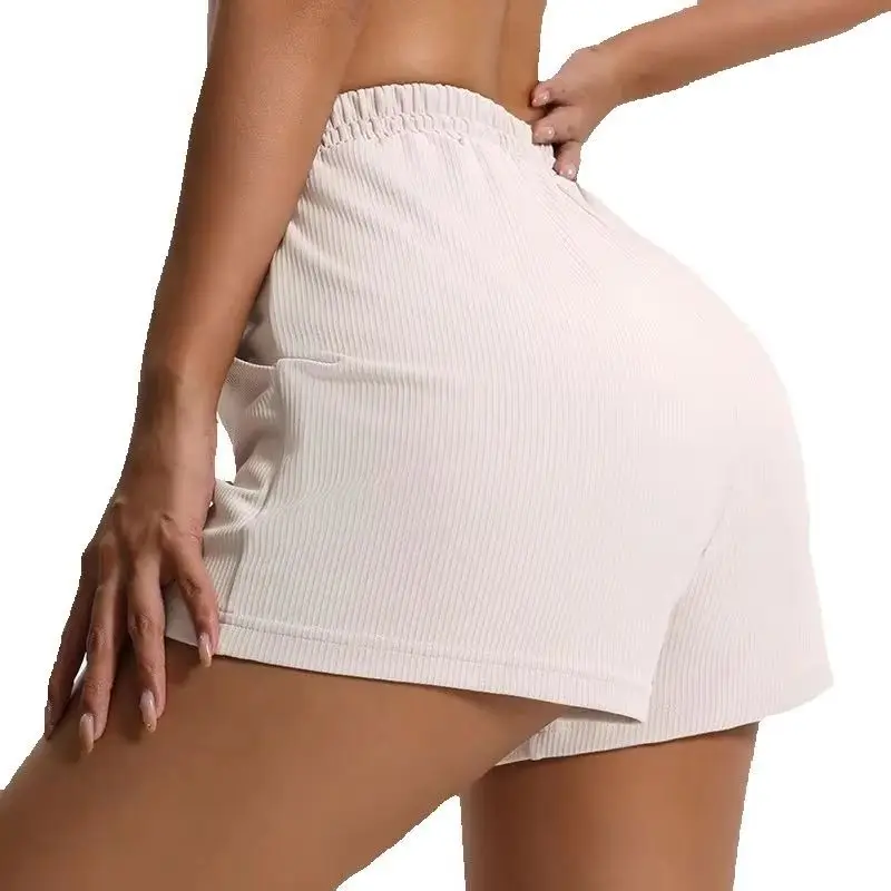 

Women's High Waist Hip Lifting Shorts Pocket Yoga Short Pant Workout Running Stretch Fitness Athletic Sports Yoga Leggings