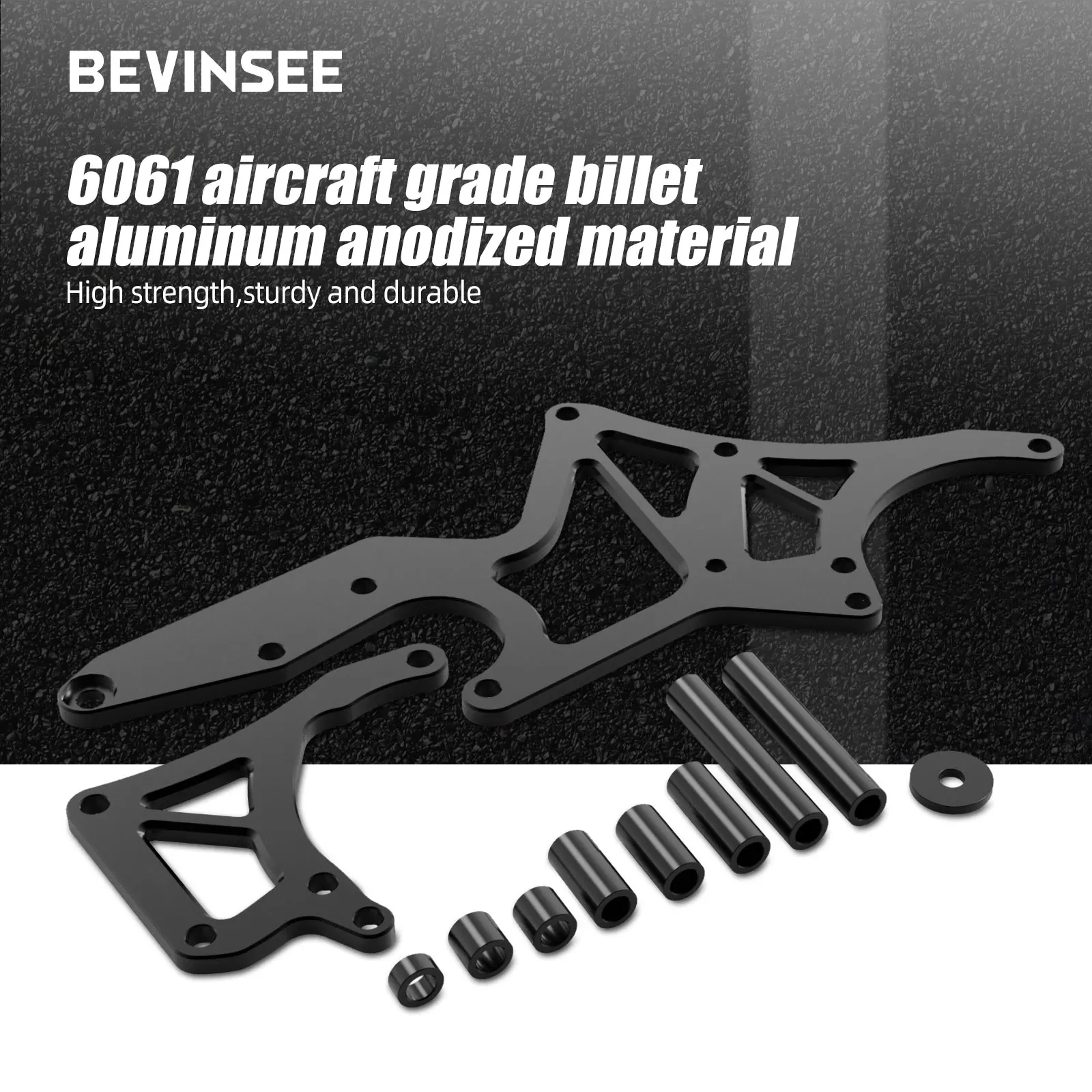 BEVINSEE LS Engine Serpentine Bracket Alternator Power Steering Pump Swap Conversion for Chevrolet LS1 LS2 LS3 LS6 LS7 Engines