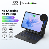 GOOJODOQ Magic Keyboard Case for iPad Pro 11 Air 11 M3 Air4/5/6 Smart Pogo Pin Direct Connection Multi-Touch Trackpad Keyboard