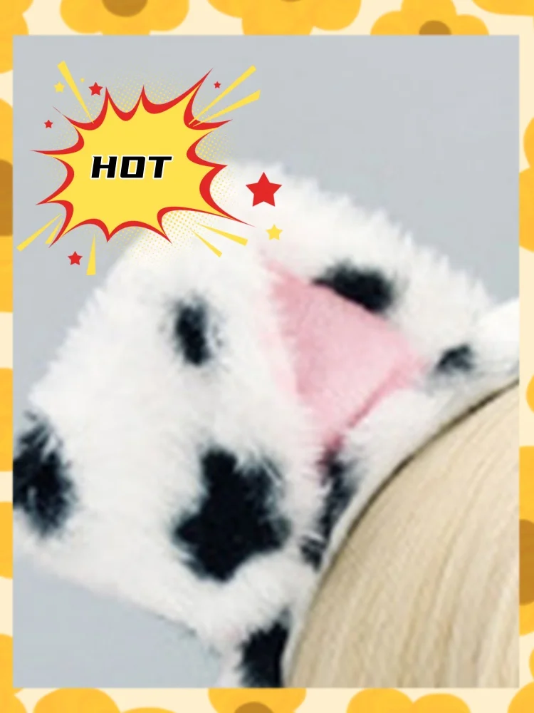 

Плюшевые обручи для головы с оленьими ушками, обруч для волос с собачьими ушками, мультяшный декор в виде животных, аксессуары для волос «сделай сам», повязки на голову с рогами, милые ленты для волос