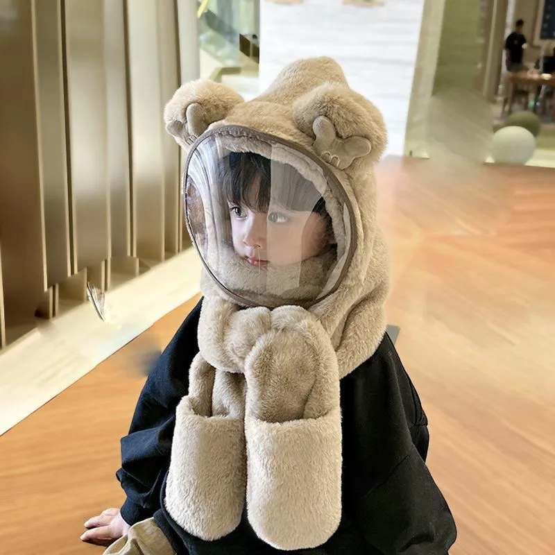 

Новая детская милая шапка с героями мультфильмов, зимняя теплая шапка для мальчиков/девочек, креативная простая детская ветрозащитная шапка с защитой ушей LJ101