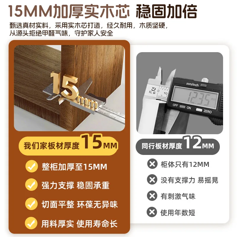 Solid wood core bookshelf Floor shelf Living room against the wall Simple bookcase Household multi-layer storage