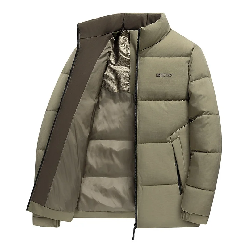 

Мужская повседневная свободная хлопковая куртка с воротником-стойкой Thiened Bread Sle Faionable Универсальная зимняя верхняя одежда Молодежная кино...