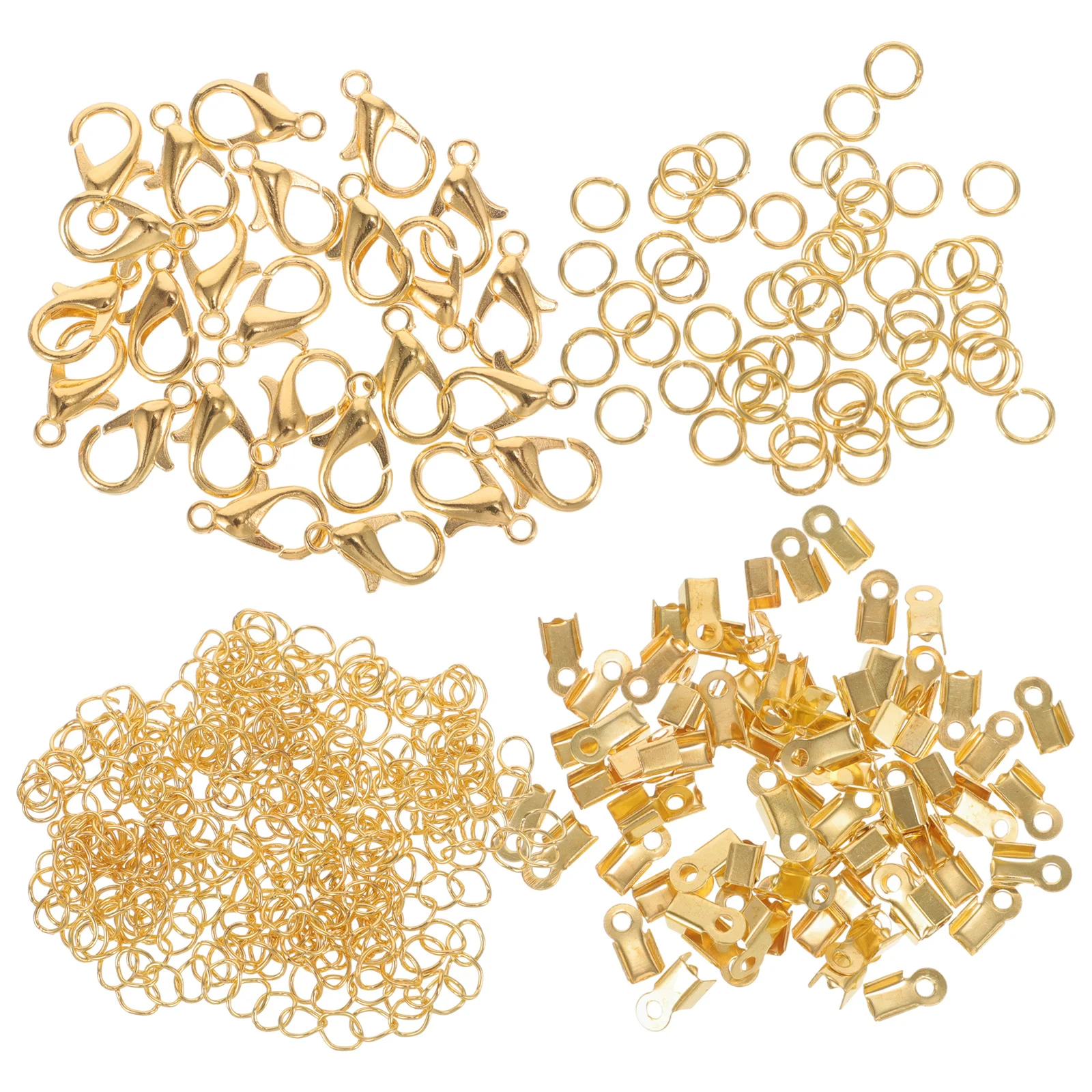 1 Set Jewelry Clasps Kit Iron Material Rustproof Durable Lobster Buckle For Diy Bracelet Necklace Craft Making Jump Rings Crimp