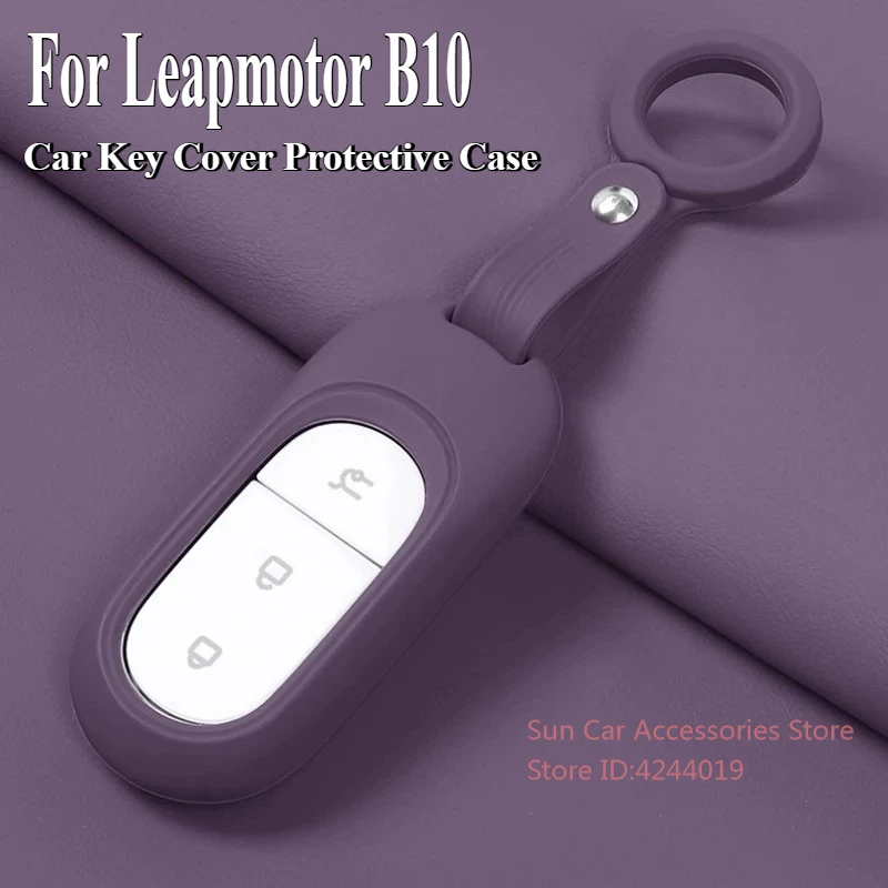 

For Leapmotor B10 Car Key Cover Protective Case Leading High-end Silicone Men's and Women's All-inclusive Buckle Car Accessories