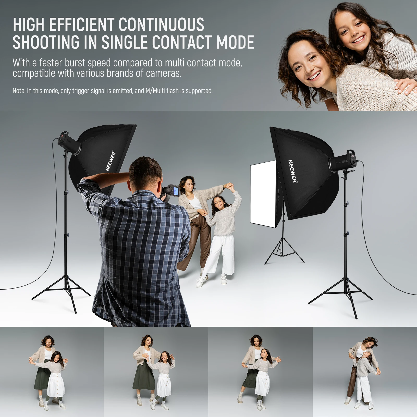 Neewer atualizado QPRO-C ttl gatilho de flash sem fio compatível com funções personalizáveis canon para q4 q3 z2 z1 z760 nw760 s101