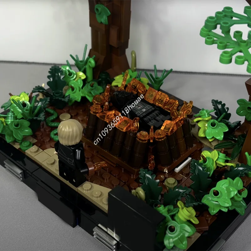 465 pièces MOC Vader funéraire Diorama ROTJ étoile bataille modèle blocs de construction Architecture enfants éducation bricolage jouets cadeaux de noël