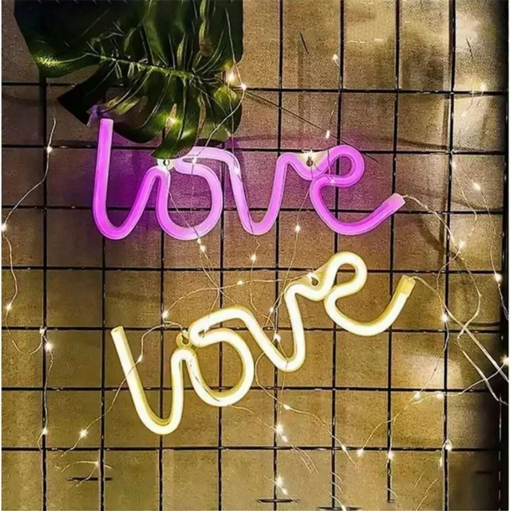 

1 шт. светодиодный неоновый свет Love, питание от батареи, без батареи, используется для бара, фестиваля, спальни, гостиной, декоративных светильников для вечеринок