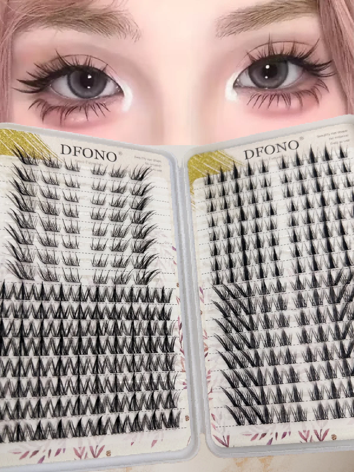 288Pcs Mixed False Lashes, Natural Appearance, Super Soft and Light, Includes Su Dai Ji, Cani, Bubble Spirit, Nine-Tailed Rabbit